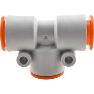 SMC PNEUMATICS Push-to-Connect Push-to-Connect Fitting: Tee, 1/2" OD KQ2T13-00A