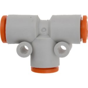 SMC PNEUMATICS Push-to-Connect Push-to-Connect Fitting: Tee, 1/4" OD KQ2T07-00A