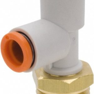 SMC PNEUMATICS Push-to-Connect Push-to-Connect Fitting: Run Tee, NPT, 5/32" OD KQ2Y03-34AS
