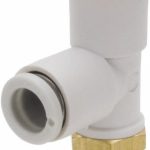 SMC PNEUMATICS Push-to-Connect Push-to-Connect Fitting: Run Tee, BSPT, 6.00 mm OD KQ2Y06-02AS