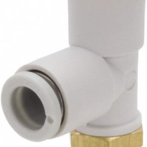 SMC PNEUMATICS Push-to-Connect Push-to-Connect Fitting: Run Tee, BSPT, 8.00 mm OD KQ2Y08-01AS