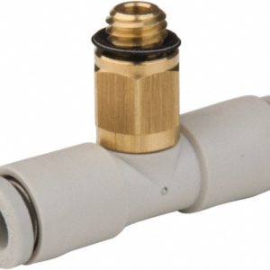 SMC PNEUMATICS Push-to-Connect Push-to-Connect Fitting: Branch Tee, M5x0.8 Thread, 4.00 mm OD KQ2T04-M5A
