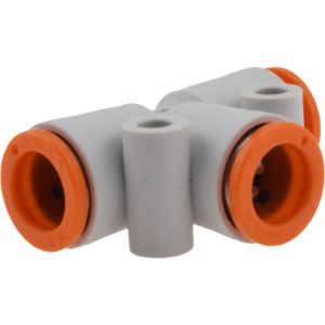 SMC PNEUMATICS Push-to-Connect Push-to-Connect Fitting: Tee, 3/8" OD KQ2T11-00A