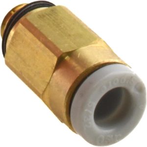 SMC PNEUMATICS Push-to-Connect Push-to-Connect Fitting: Connector, M5x0.8 Thread, 4.00 mm OD KQ2H04-M5A