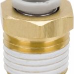 SMC PNEUMATICS Push-to-Connect Push-to-Connect Fitting: Connector, BSPT, 16.00 mm OD KQ2H16-04AS