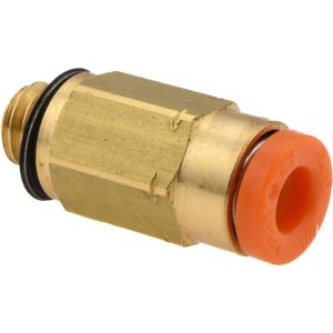 SMC PNEUMATICS Push-to-Connect Push-to-Connect Fitting: Connector, #10-32 Thread, UNF, 1/8" OD KQ2H01-32A
