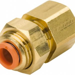 SMC PNEUMATICS Push-to-Connect Push-to-Connect Fitting: Bulkhead, NPT, 5/32" OD KQ2E03-35A