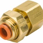 SMC PNEUMATICS Push-to-Connect Push-to-Connect Fitting: Bulkhead, NPT, 1/2" OD KQ2E13-37A