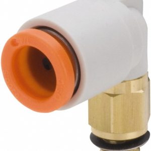 SMC PNEUMATICS Push-to-Connect Push-to-Connect Fitting: Elbow, #10-32 Thread, UNF, 5/32" OD KQ2L03-32A