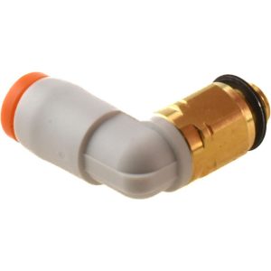 SMC PNEUMATICS Push-to-Connect Push-to-Connect Fitting: Elbow, #10-32 Thread, UNF, 1/8" OD KQ2L01-32A