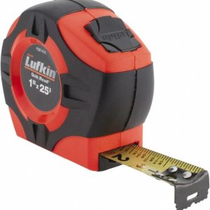 LUFKIN Tape Measure: 25' Long, 1" Width, Yellow Blade PQR1425N