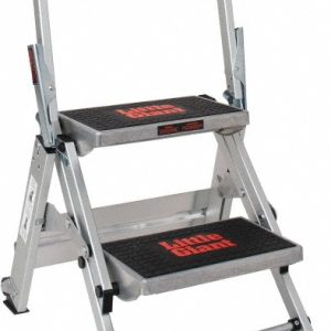 LITTLE GIANT LADDER 2-Step Aluminum Step Ladder: Type IA 10210BA