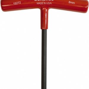 BONDHUS Hex Key: 8.00 mm Hex, Hex End, T-Handle Cushion Grip 15272