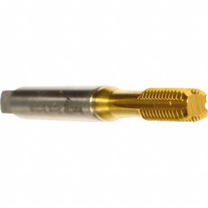 EMUGE Thread Forming Tap: 5/16-24 UNF, 3BX Class of Fit, Bottoming, High-Speed Steel-E, Titanium Nitride Coated BU591410.5044