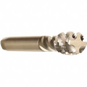 EMUGE 1/8-27 NPS, 45&deg; Helix, 4 Flutes, Bottoming Chamfer, Bright Finish, Cobalt, Spiral Flute Pipe Tap C0513500.5905