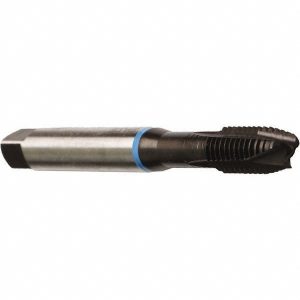 EMUGE Spiral Point Tap: M16 x 2, Metric Coarse, 3 Flutes, Plug, 6H, Cobalt, Nitride Finish AU203000.0116