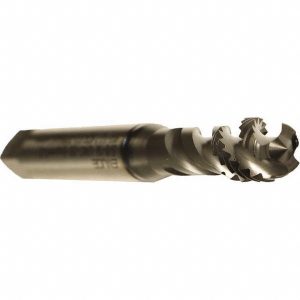 EMUGE Spiral Flute Tap: #10-24, UNC, 3 Flute, Modified Bottoming, 2B Class of Fit, Cobalt, GLT-1 Finish BU51C400.5007