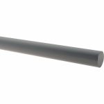 PROFESSIONAL PLASTICS Plastic Rod: Polyvinylchloride, 5' Long, 1-1/4" Dia, Gray RPVCGY1.250X60.000