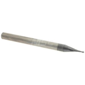 ACCUPRO Ball End Mill: 0.025" Dia, 0.075" LOC, 2 Flute, Solid Carbide 14797378