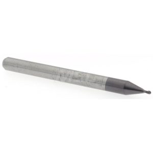ACCUPRO Ball End Mill: 0.03" Dia, 0.045" LOC, 2 Flute, Solid Carbide 14797404
