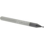 ACCUPRO Ball End Mill: 0.031" Dia, 0.047" LOC, 2 Flute, Solid Carbide 14797406