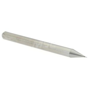 ACCUPRO Ball End Mill: 0.01" Dia, 0.015" LOC, 2 Flute, Solid Carbide 12465414