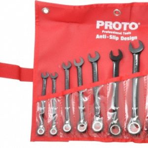 PROTO Combination Wrench Set: 9 Pc, 9/32 to 3/4" Wrench, Inch JSCV-9S