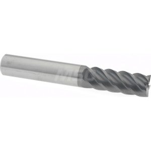 SUPERMILL Square End Mill: 3/8'' Dia, 1'' LOC, 3/8'' Shank Dia, 2-1/2'' OAL, 5 Flutes, Solid Carbide 5251872