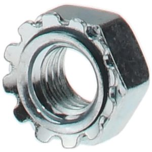 VALUE COLLECTION M6x1, Zinc Plated, Steel K-Lock Hex Nut with External Tooth Lock Washer 525038PS