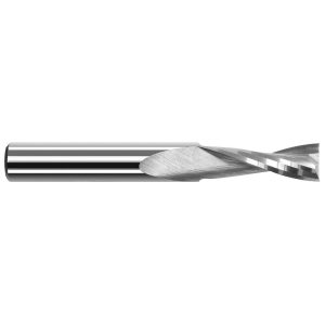 HARVEY TOOL Spiral Router Bit: 3/8" Dia, 1-1/2" LOC, 3/8" Shank Dia, 2 Flute, Upcut 874924