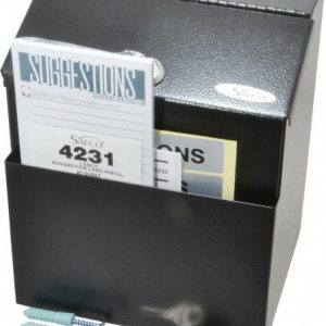 SAFCO 7-1/8 Inch Wide x 6 Inch Deep x 8-1/2 Inch High Suggestion Box SAF4232BL