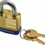 MASTER LOCK Padlock: Brass, Keyed Alike, 1-9/16" Wide 4KA-3202