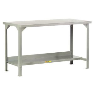LITTLE GIANT Stationary Workbench: Powder Coated Gray WST2-3060-36