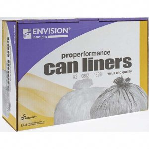 ABILITYONE Light Duty Trash Bags: 45.000 gal, 0.4 mil, Pack of 250 8105015171345