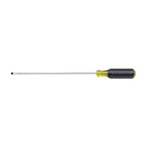 KLEIN TOOLS Slotted Screwdriver: 1/8" Width, 10-3/4" OAL, 8" Blade Length 608-8
