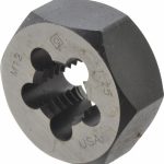 CLE-LINE Hex Rethreading Die: M12x1.75, 1/2" Thick, Right Hand, Carbon Steel C65584