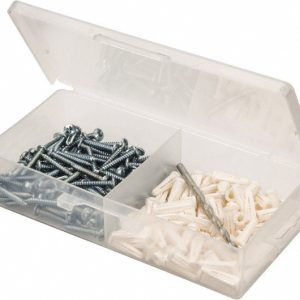VALUE COLLECTION 200 Piece, #8 to 10 Screw, Plastic & Steel Slotted/Phillips Drive Anchor Assortment 0814PACPK