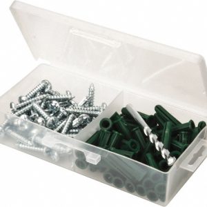 VALUE COLLECTION 100 Piece, #14 to 16 Screw, Plastic & Steel Slotted/Phillips Drive Anchor Assortment 1424PACPK