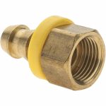 ANDERSON METALS Barbed Push-On Hose Inverted Female Rigid: 3/8" NPT, Brass 11732-1