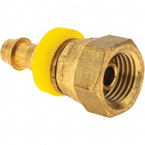 ANDERSON METALS Barbed Push-On Hose Female Pipe Swivel: 1/4" NPSM, Brass 11734-1