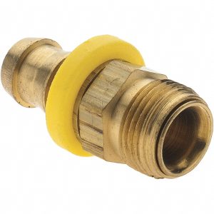 ANDERSON METALS Barbed Push-On Hose Inverted Male Swivel: 1/2" UNF, Brass 11726-1