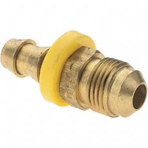 ANDERSON METALS Barbed Push-On Hose Male Rigid: 3/8" UNF, Brass 11718-1