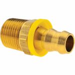 ANDERSON METALS Barbed Push-On Hose Male Connector: 1/2" NPT, Brass 11712-1