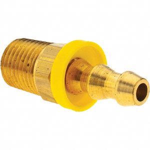 ANDERSON METALS Barbed Push-On Hose Male Connector: 1/4" NPT, Brass 11704-1