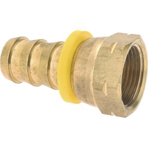 ANDERSON METALS Barbed Push-On Hose Female Swivel: 3/4" UNF, Brass 11702-1