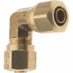 ANDERSON METALS Compression Tube Union: 11/16-20" Thread, Compression x Compression C534704