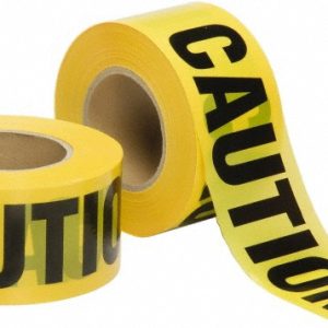 ABILITYONE Barricade Tape: Black & Yellow, Message:" CAUTION", 3.0000" Width, 1000.00' Length 9905016134244