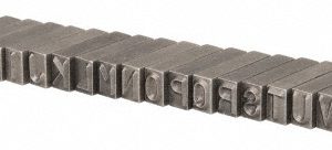 C.H. HANSON 26 Piece, 1/4 Inch Character, Steel Type Set 27636
