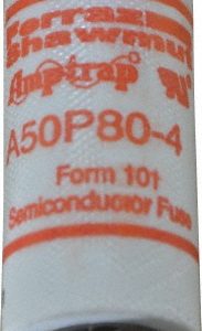 FERRAZ SHAWMUT Fuse: Fast-Acting, 80.00 A A50P80-4