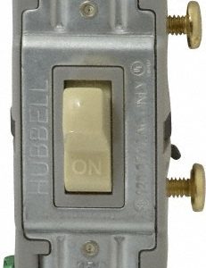 HUBBELL WIRING DEVICE-KELLEMS 1 Pole, 120 to 277 VAC, 15 Amp, Commercial Grade Toggle Wall Switch CS115I